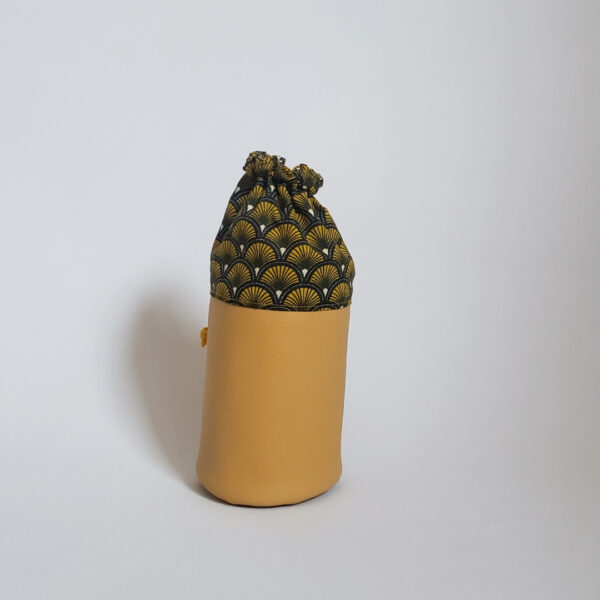 Trousse pot à crayons éventails ocre – Image 2