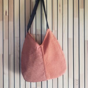 Sac hobo jacquard abstrait1 orange brulée
