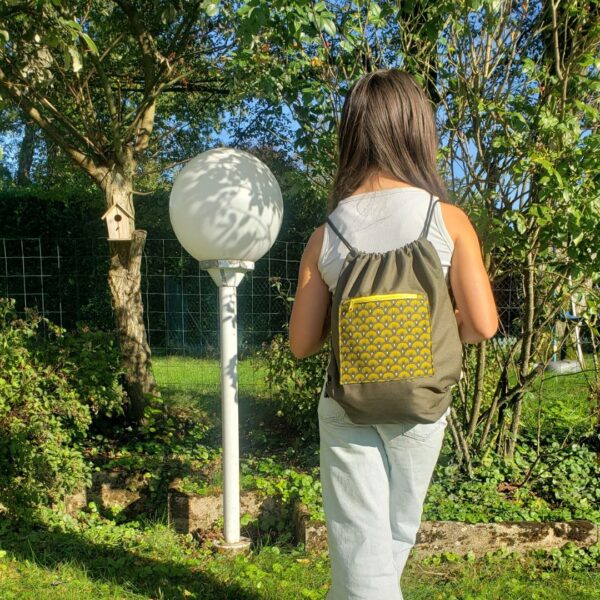 Sac piscine éventails kaki