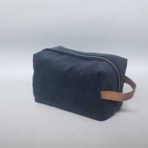 Trousse rectangle velours jumbo pétrole